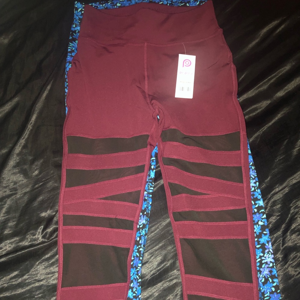 L PopFit leggings, burgundy